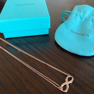 Tiffany & co. Rose gold double infinity necklace